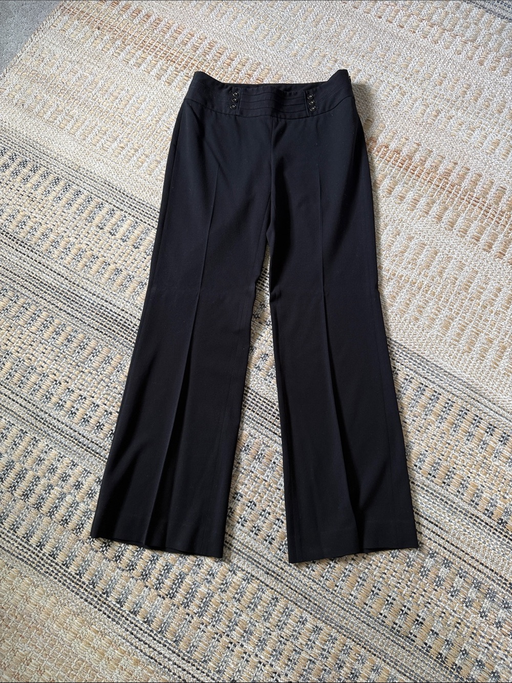 White House Black Market Black Wide-Leg Dress Pants